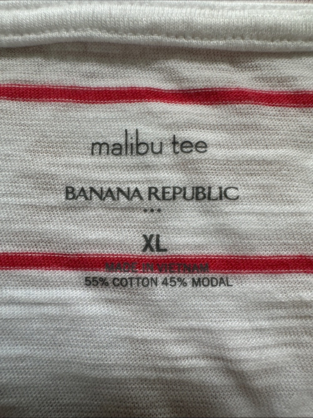 Banana Republic Women’s Malibu Tee Crew Neck 3/4 Sleeved Striped in Size XL - Picture 4 of 9